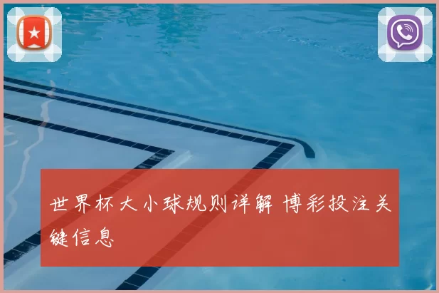 世界杯大小球规则详解 博彩投注关键信息
