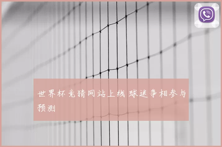 世界杯竞猜网站上线 球迷争相参与预测
